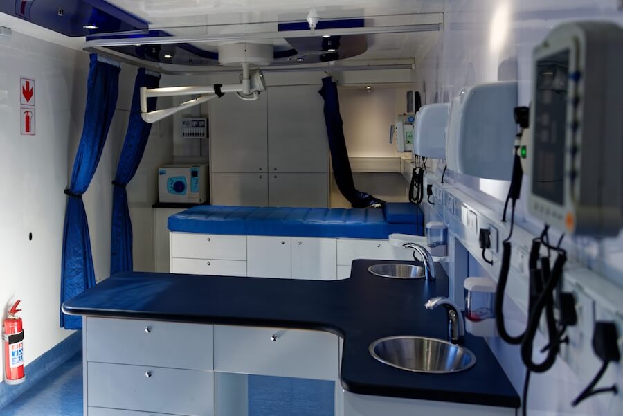 Mobile Health Clinic inside - HIV Treatment
